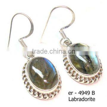 Labradorite jewellery 925 sterling silver earrings drop earrings Single Stone Earrings Designs