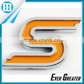 custom Auto DOME emblem chrome emblems 3m metal badge plastic emblems ABS Electroplated Sticker Auto Badge