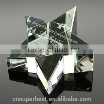 Star Shape Crystal Clear Acrylic Paperweight