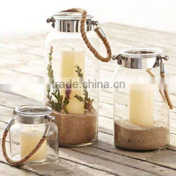 Mason Jar Lanterns, Glass Candle Holder