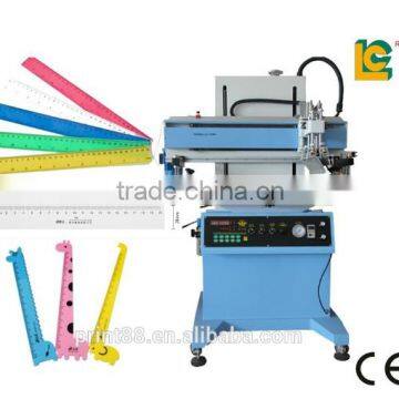 LC automatic flatbed screen printing machine with vacuum table for ruler paper bag