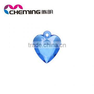 blue heart shape acrylic beads