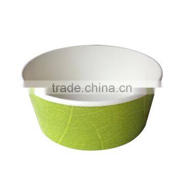 24oz shallow printed disposable paper personalized salad bowl