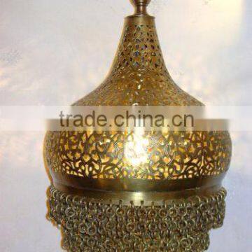 Moroccan brass hanging Lanterns