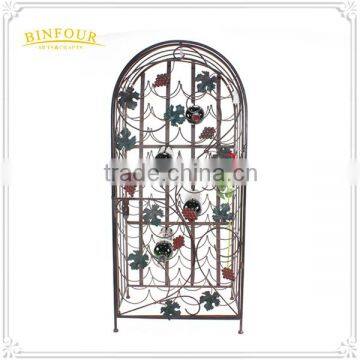 Fancy Unique Metal Wine Bottle Holder Decorative Wall Mounted Wine Rack photo-4