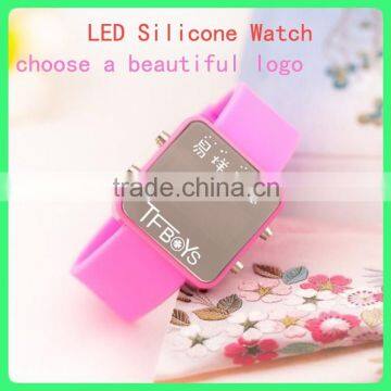 Round Touch Screen LED Watch ,silicone LED Watch