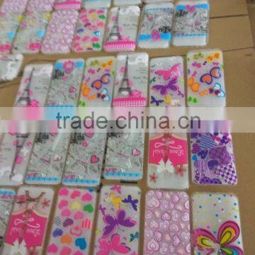 Printed Drop Of Glue 3D Clear Soft Silicon TPU Gel Phone Case Cover for Alcatel photo-4