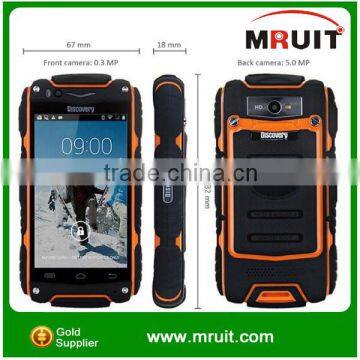 Waterproof phone Discovery V5 Rugged Android Smart Phone Shockproof Dustproof MTK6515 A9 CPU WiFi