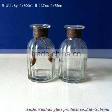 300ml ribbed glass aroma bottles