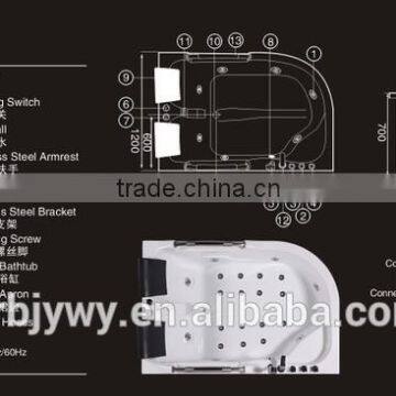 Double Deluxe Massage Bathtub SD-302 Left/ Right Apron photo-2