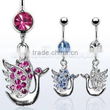 dangling crystal duck design