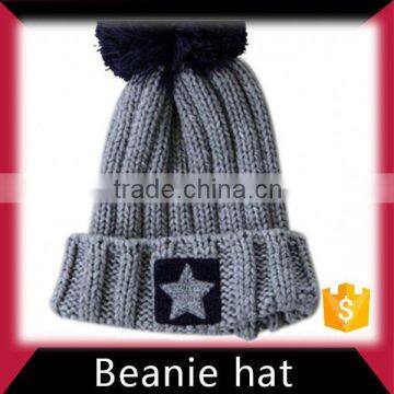 Knitting warm earflap winter beanie cap