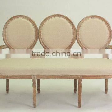 Hand Carved Wooden Sofa Classic French Style Wooden Sofa(CH-206-Oak) photo-2