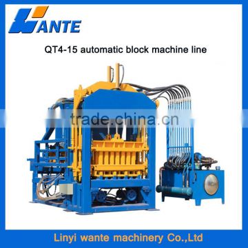 2016 Alibaba low price fully automatic QT4-15C cement concrete hollow pavers curbstone brick making machine