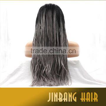 2016 Wholesales New Products Heat Resistant Straight Braiding Synthetic Lace Front Wig photo-6