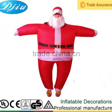 DJ-CO-120 Adult Chub Santa Inflatable Blow Up Color Full Body Christmas Costume Jumpsuit