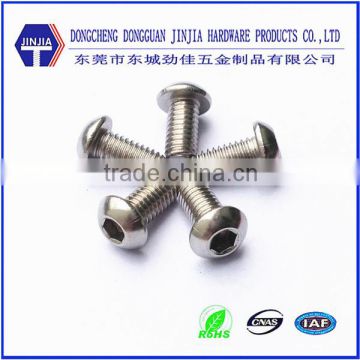 stainless steel ISO7380 hex socket button head screws m6*12