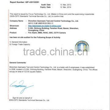 Audited Supplier Certification