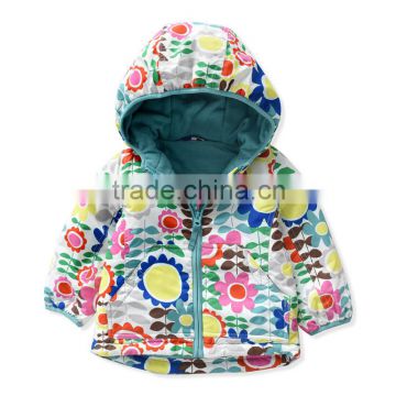 Winter Children Printed Coat Fancy Winter Girls Hooded Coats