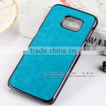 2015 New Arrival Leather Coated Plastic PC Back Case for Samsung Galaxy S6 photo-3