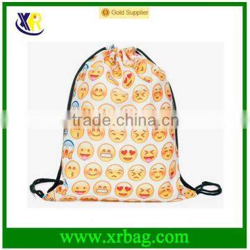 Women's Daypacks Printing Emoji Backpack For Travel Harajuku Drawstring Bag Wayuu Mochila Bags