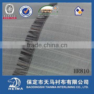 best quality horse hair interlining made of cotton&horse tail