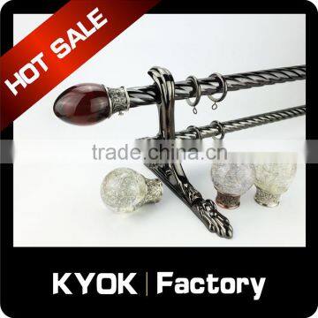 KYOK Polyresin style curtain finials,classic design resin curtain finials for double curtain poles