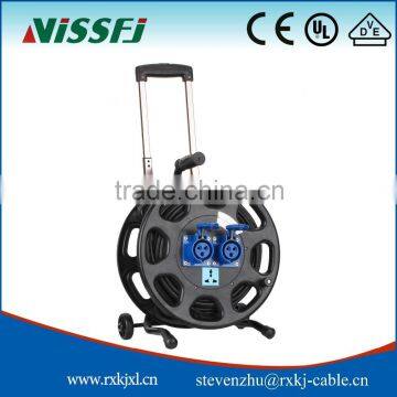 Chinese manufacturers retractable cable reel cable reel with 4 socket electr plug socket