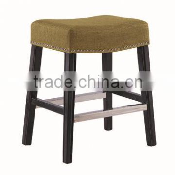 fabric wooden bar stool lower price with single shinning nails(DO-6214B-1)