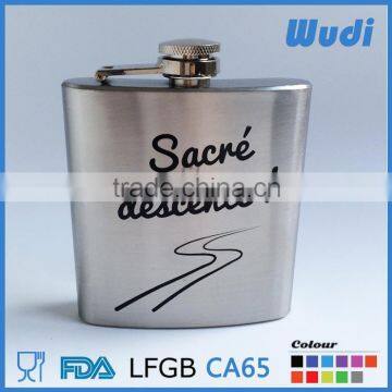 silkscreen logo stainless steel hip flask HF550