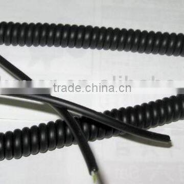 Pu Jacket Spiral Cable,Coiled Cable,Spiral Wire