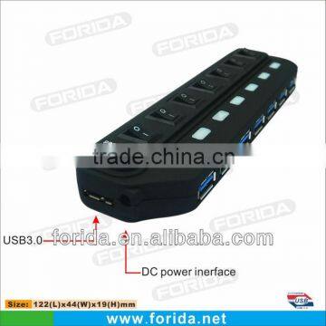 USB 3.0 7port Hub with Switch