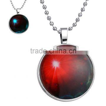 Sunset noctilucent necklace glow light in the dark necklace Glowing Jewelry DIY jewelry--accept your picture to do it.