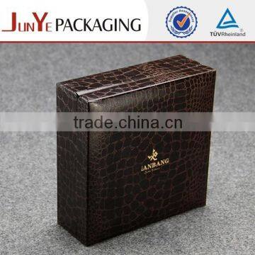 Artificial Leather Designed Elegant Brown Wholesale Wooden Led Jewelry Box Quality Choice photo-2
