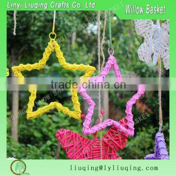 Wholesale Cheap Colored Woven Willow Wicker Wreath Heart Shape Wreath