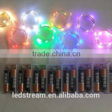 2AA Battery Powered 1M 10 Led Silver Color Copper Wire Mini Fairy String Light Lamp For Christmas Holiday Wedding Party