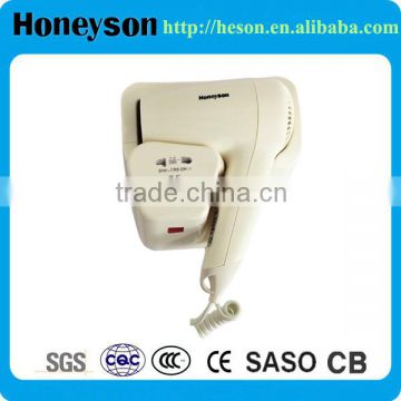 Hotel bathroom wall mounting 110V hair dryer professional 1200W wall mounted hotel appliances hair dryer