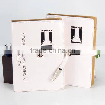 Fashion Printed Logo White Color pu Loose Leaf Organizer photo-4