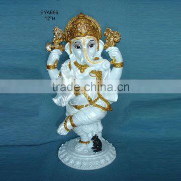 12"H standing murti ganesha statue for sale