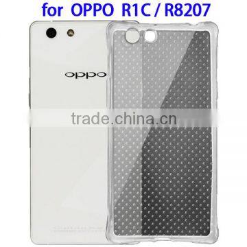 China Supplier Shock-resistant Cushion TPU Phone Case for OPPO R1C, Transparent Back Cover for OPPO R1C