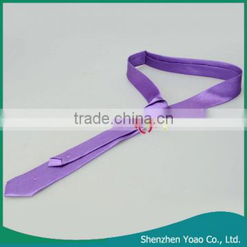 5 * 145cm Delicate Pure Color Ties Silk Dark Purple