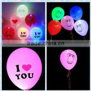 High quality multicolor flashing led light latex balloons for party decoration