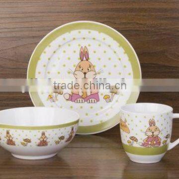 high quality 3pcs porcelian breakfast set