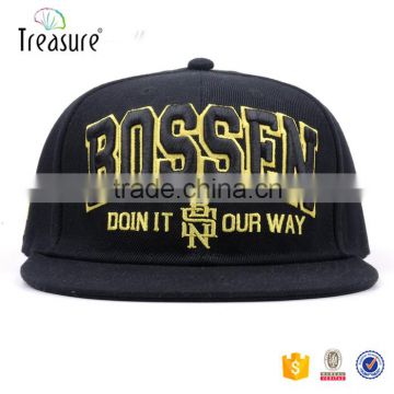 Low moq high quality custom 3d logo snapback hat fitted back closure