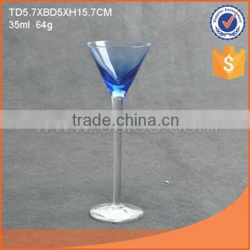 wholesale 35ml colored long stem cocktail glass