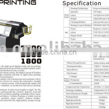 Liaoning Zhongye textile inkjet printer