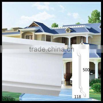 Outdoor use flat surface polyurethane cornice Mouldings villa architectural design