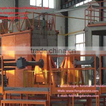 FD4-3600 Four arm rotomolding machine, rotational molding machine, carousel rotomolding machine