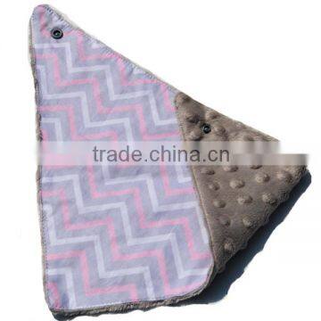 MOQ 60pcs Double Layers Minky Cotton Organic Baby Bib for Baby Quality Choice