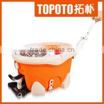 High Quality Spin Mop Bucket With Soap Bottle Walkable Mop